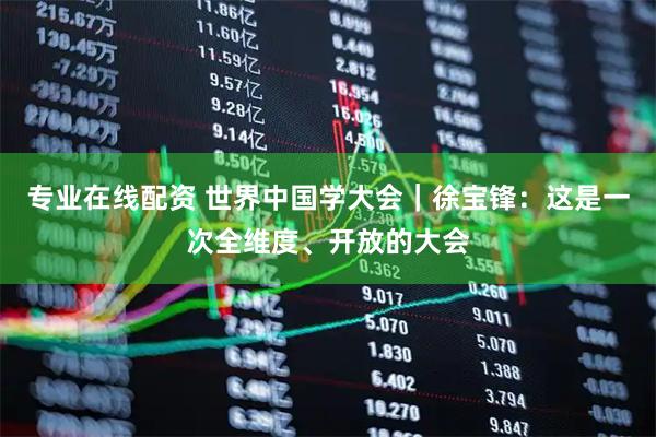 专业在线配资 世界中国学大会｜徐宝锋：这是一次全维度、开放的大会