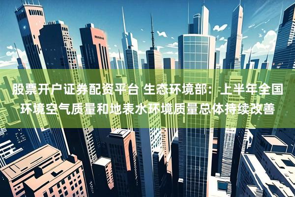 股票开户证券配资平台 生态环境部：上半年全国环境空气质量和地表水环境质量总体持续改善