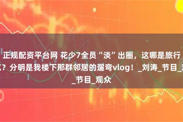 正规配资平台网 花少7全员“淡”出圈，这哪是旅行综艺？分明是我楼下那群邻居的遛弯vlog！_刘涛_节目_观众